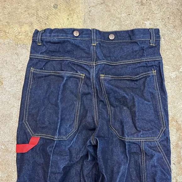 Vintage 1980s King Strap Carpenter Darkwash Jeans Size 30 - Picture 5 of 6